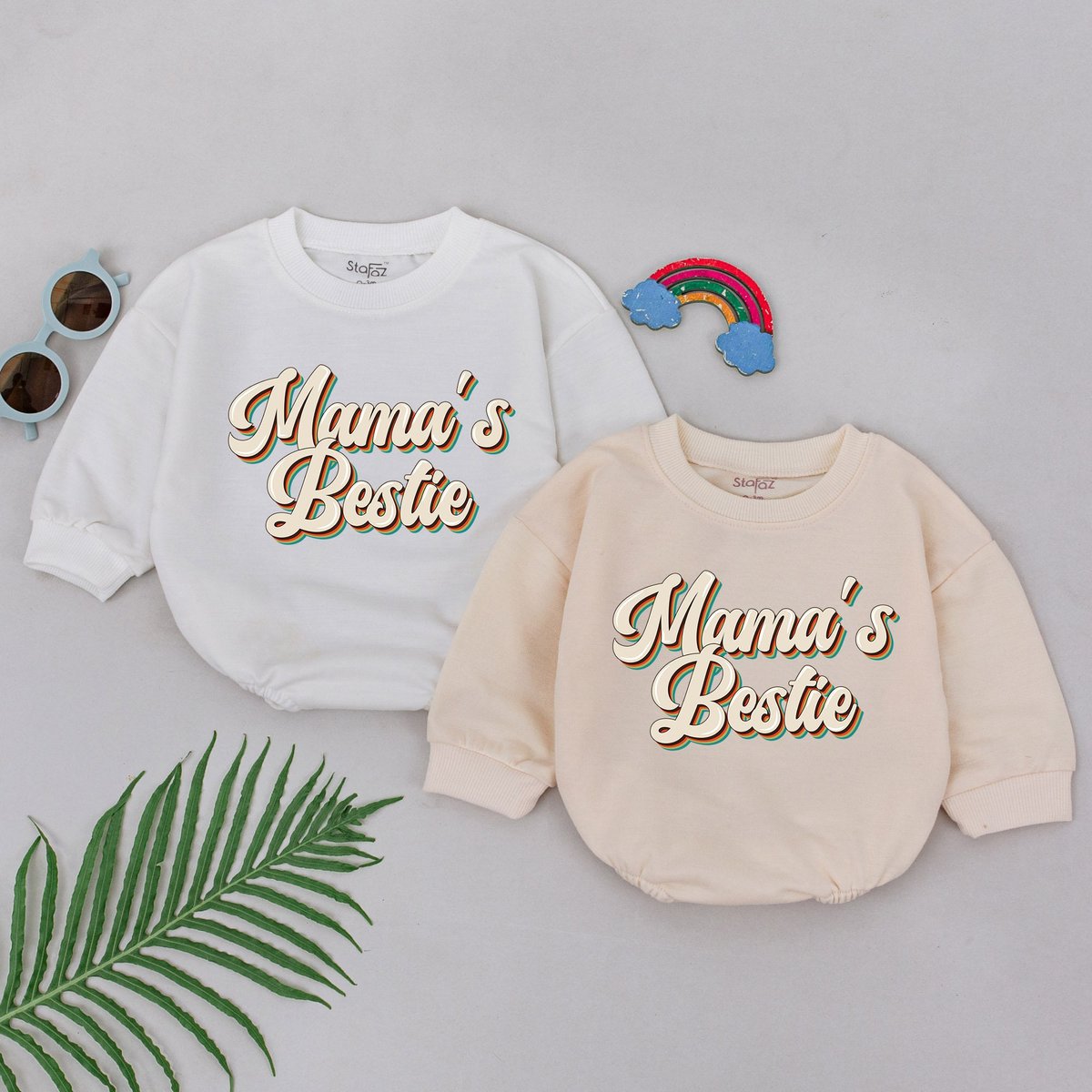 Mama's Little Boy Baby Romper Retro Mama's Girl Romper Mom Baby Outfits 1st Mother's Day Gift Bab