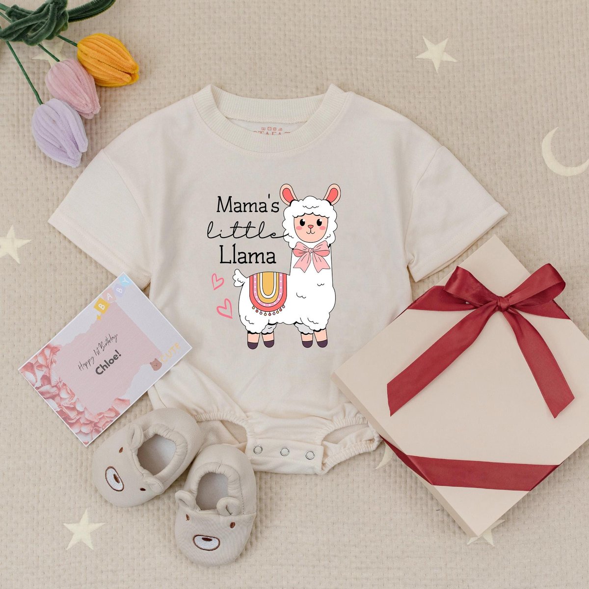 Mama's Little Llama Baby Bodysuit Cute Llama Baby Romper Llama Baby Bodysuit Animal Lover Gift Baby