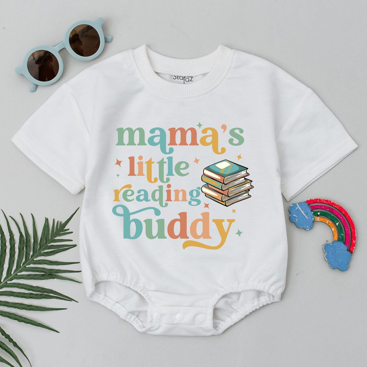 Mama's Little Reading Buddy Baby Romper Cute Book Lover Baby Outfit Reading Baby Bodysuit Baby Show