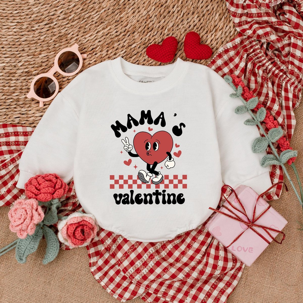 Mama's Valentine Baby Romper Baby Girl Valentine Bodysuit Valentine Shirts For Boys My 1st Valentin 184
