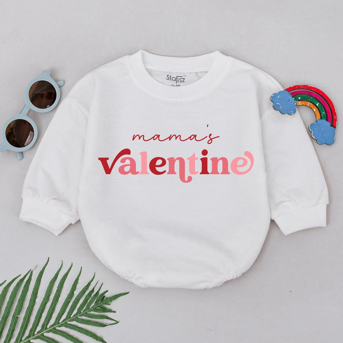 Mama's Valentine Romper 1st Valentines Day Outfit Valentines Day Baby Girl Outfit Valentine Day Rom