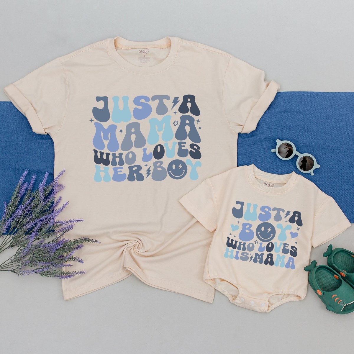 Mamas Boy and Boy Mama Matching Outfits Mother Son Shirts Mommy and Me Outfits First Mother's Day G 172