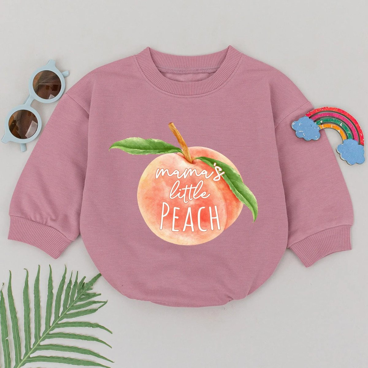 Mamas Little Peach Romper Peach Baby Outfit Mother's Day Gifts Infant Toddler Girl Romper Fruit The
