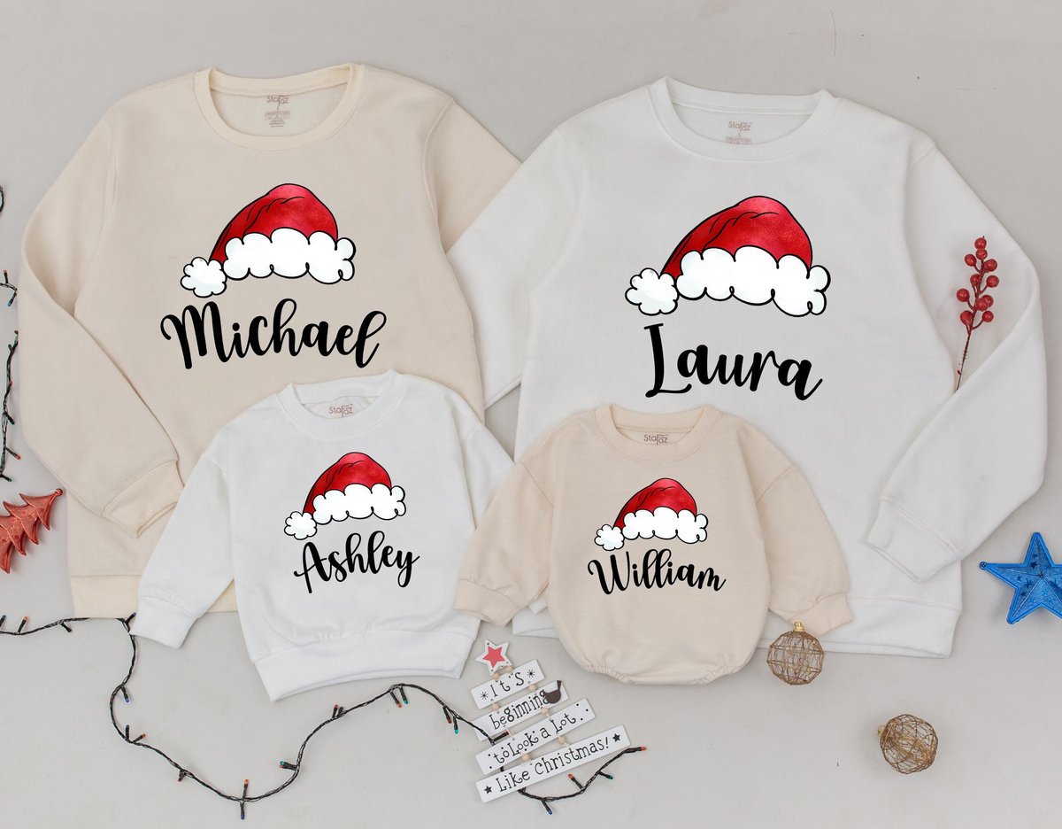 Matching Family Christmas Sweatshirts Custom Family Christmas Shirt Matching Xmas Tees Personalized 436