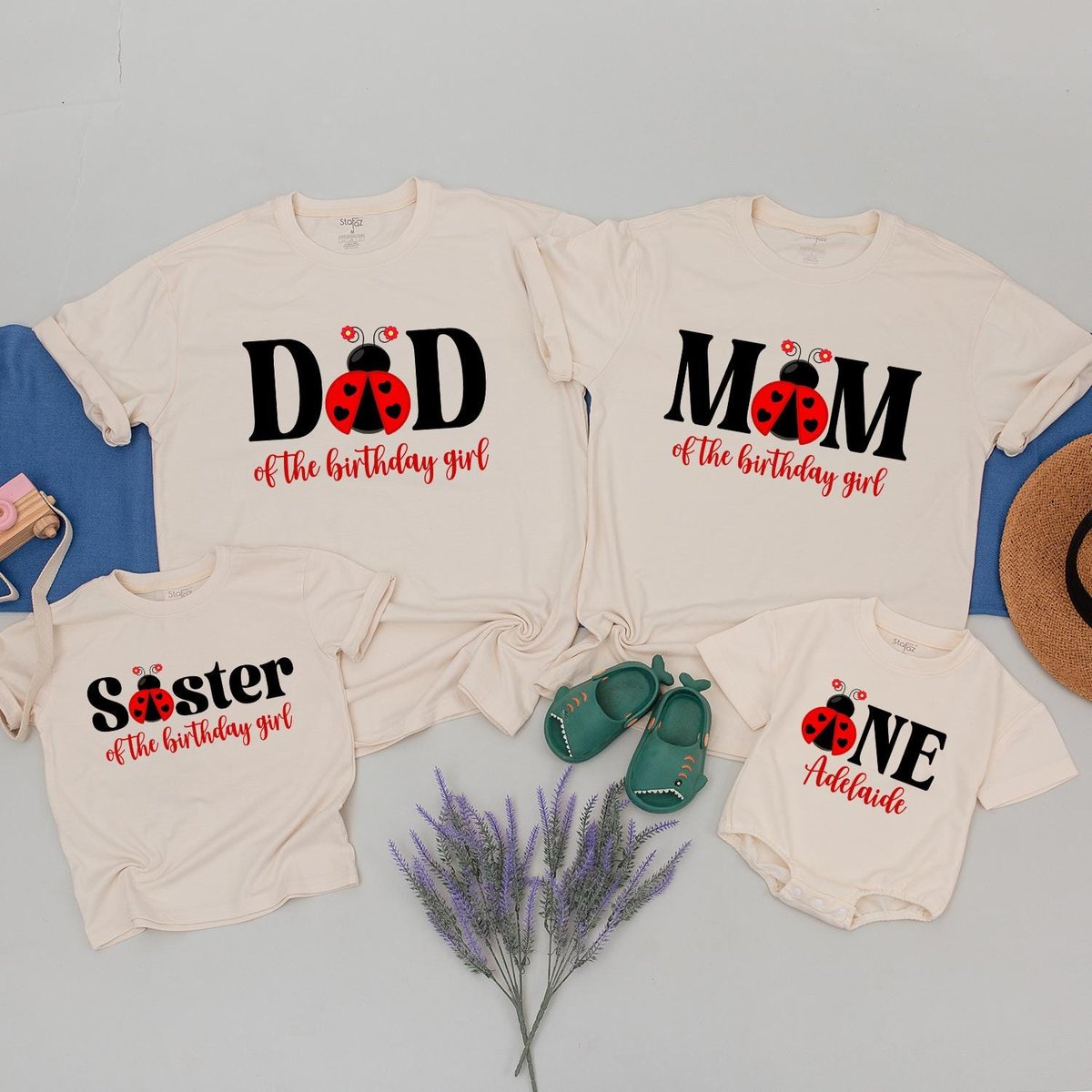 Matching Family Ladybug birthday shirts Lady bug baby girl first birthday Ladybug family shirts 1st 184