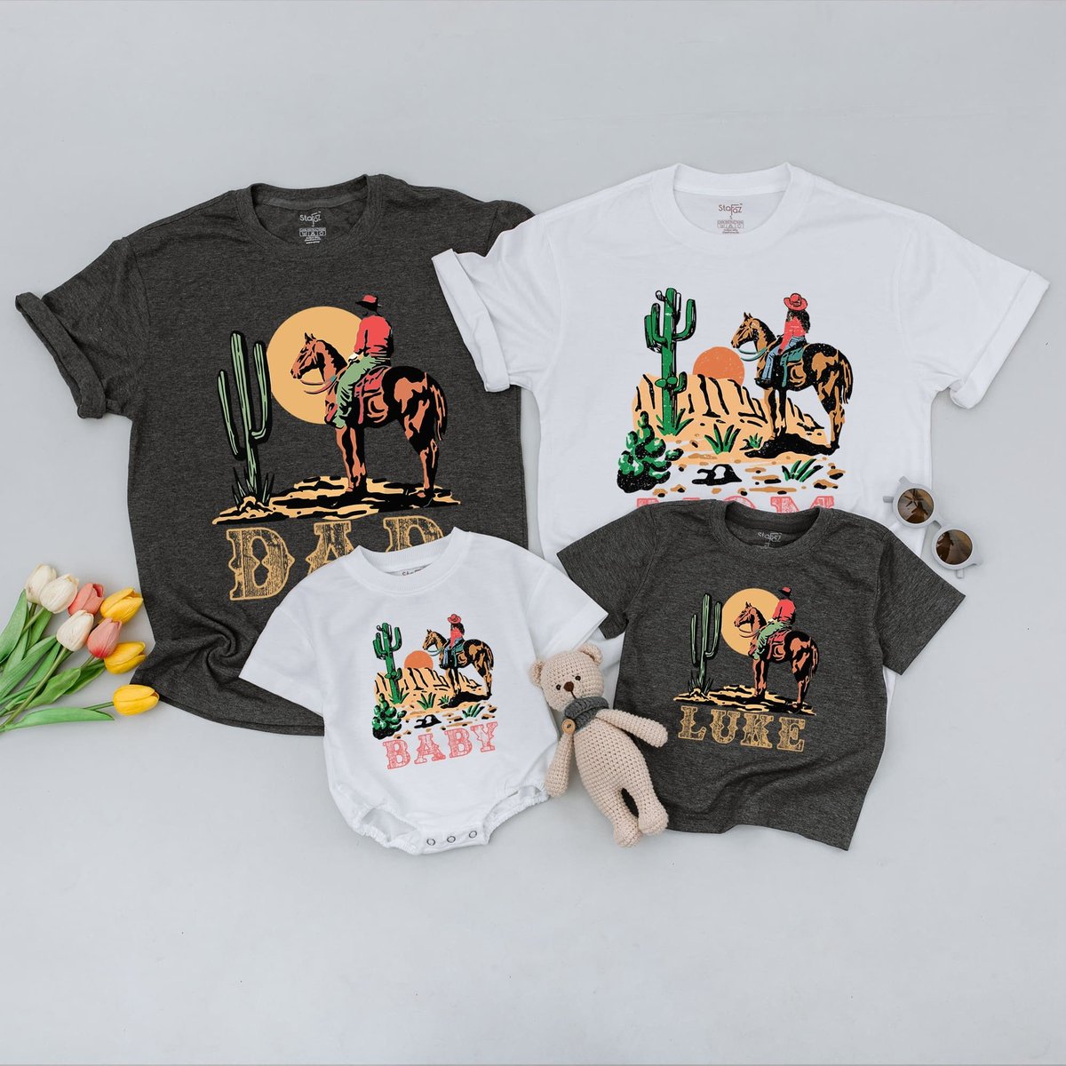 Matching Family Sibling Shirts Cowboy Cowgirl Western Shirts Family Shirts 1st Birthday Outfit Cowbo 176