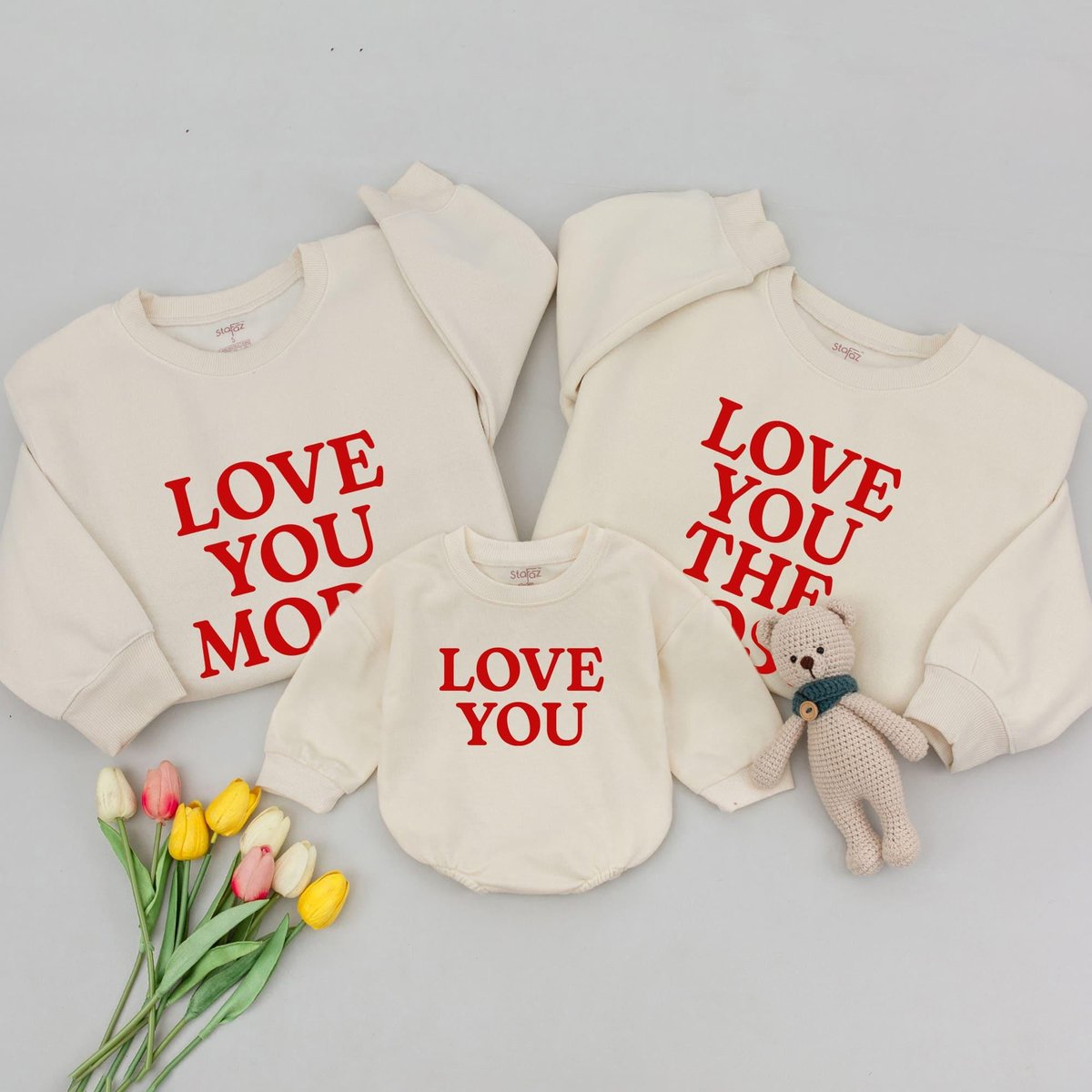 Matching Family Valentines Shirts Love You More Sweatshirt Valentines Day Shirts for Mommy and Me Ou 182