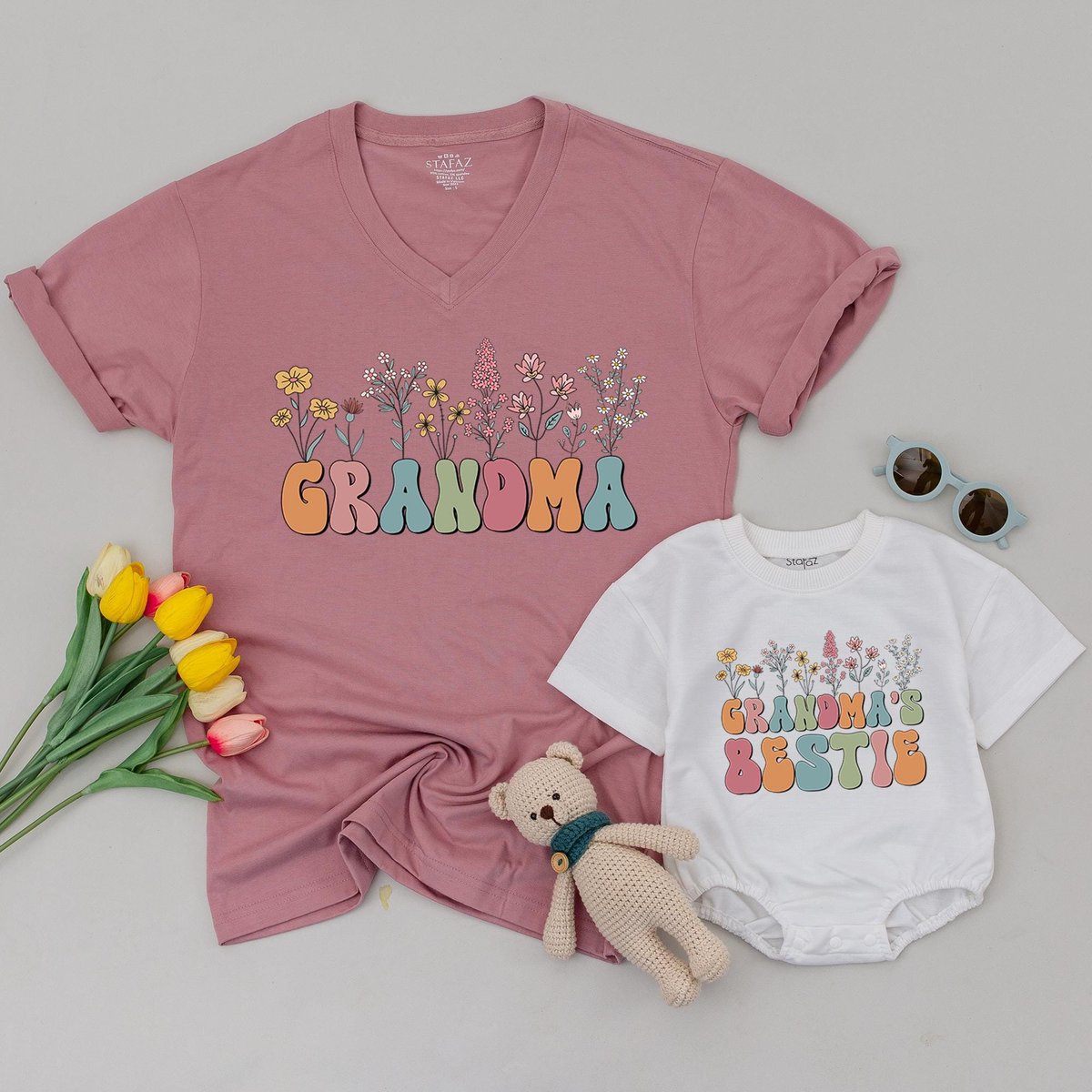 Matching Grandma and Me T shirt Set Baby and Grandma Shirts Newborn to Youth Sizes Baby Shower Gift 188