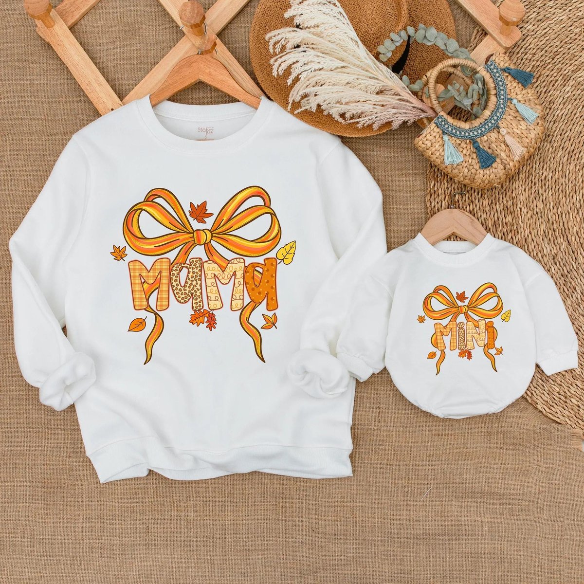 Matching Mama and Mini Fall Sweatshirts Mommy and Me Sweaters Mom Baby Outfit Matching Outfits Kids