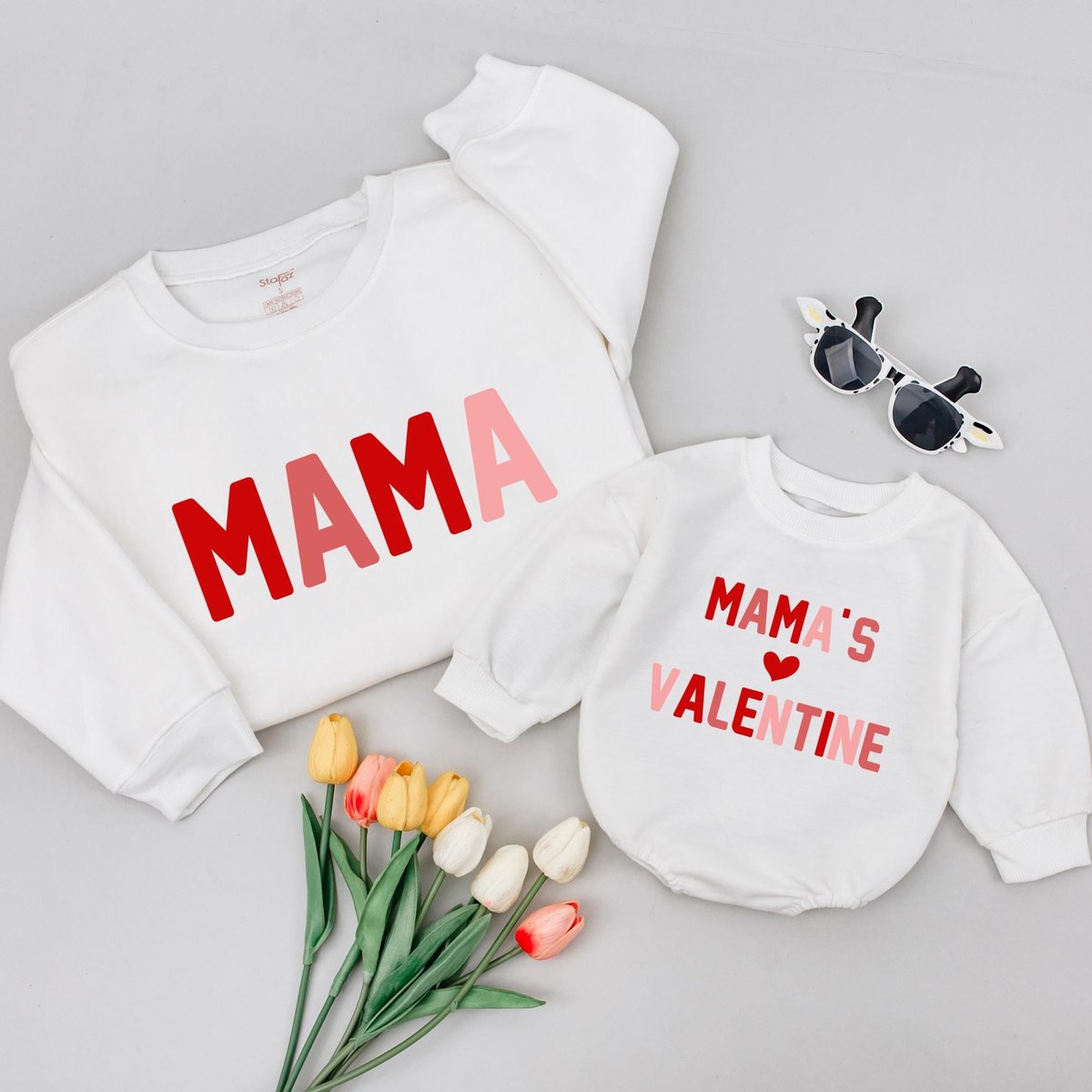 MATCHING MAMA MINI Sweatshirts Mother Daughter Baby Romper Gift for Mom Matching Mommy and Me Outfit 183