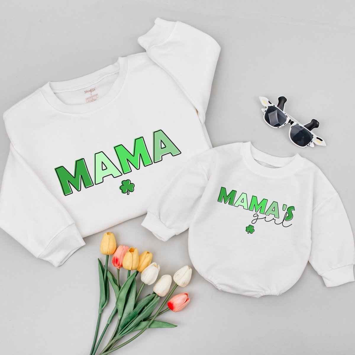 MATCHING MAMA MINI Sweatshirts Mother Daughter Baby Romper Gift for Mom Matching Mommy and Me Outfit 184