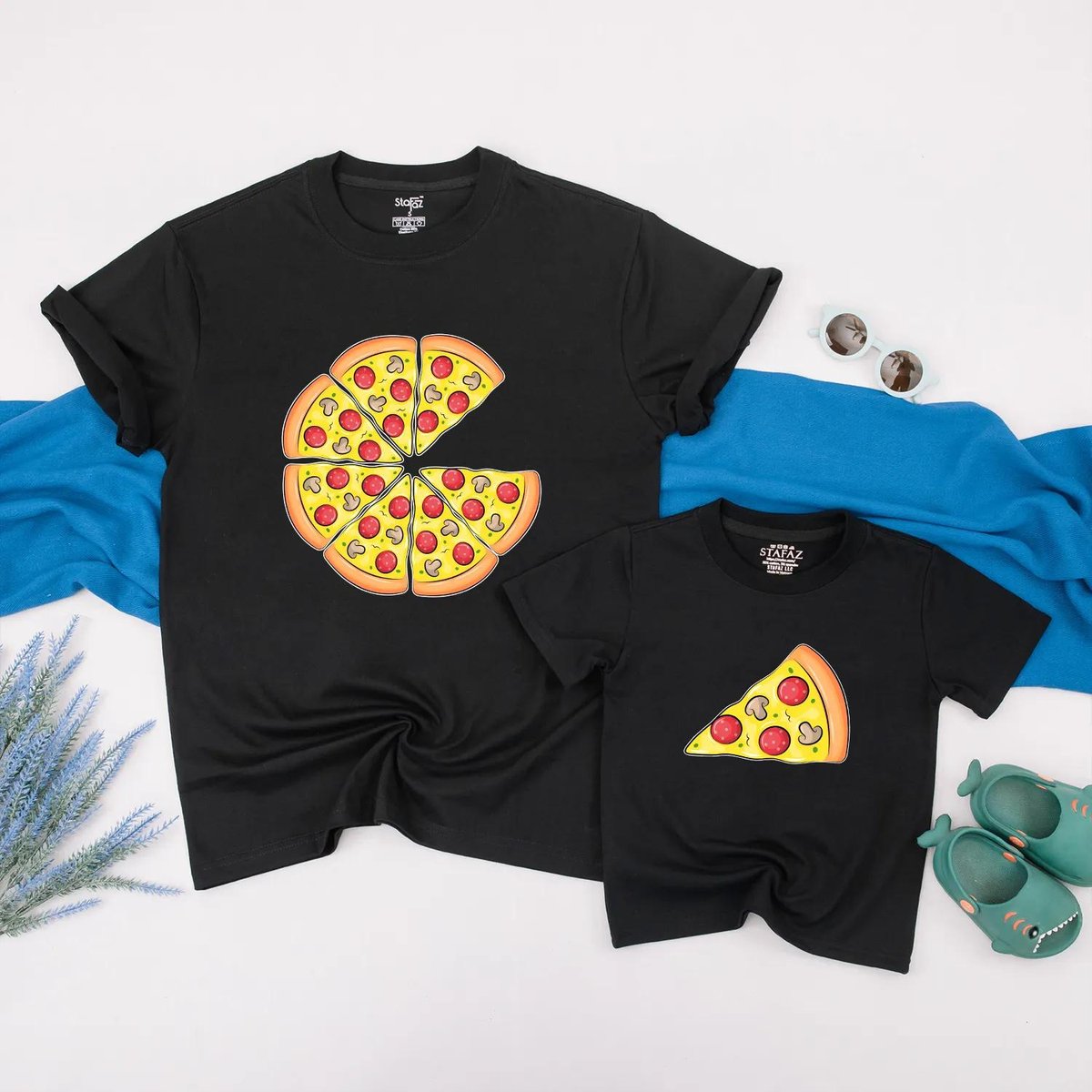 Matching Pizza Slice Dad and Me Shirts Funny Family Pizza Outfits Daddy and Kid T Shirts Father's D 430
