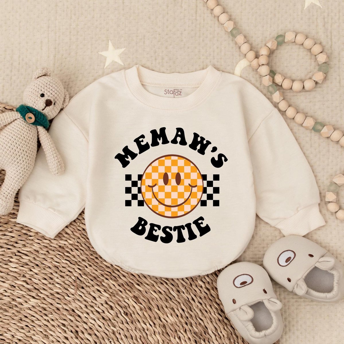 Memaw's Girl Baby Bubble Romper Baby Announcement GrandmotherNewborn OutfitCute Baby Apparel Bubbl