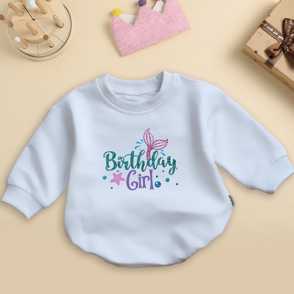 Mermaid Baby Romper Baby Girl Romper Mermaid Theme Romper Ocean Kid Bodysuit Summer Baby Outfit Beac 436