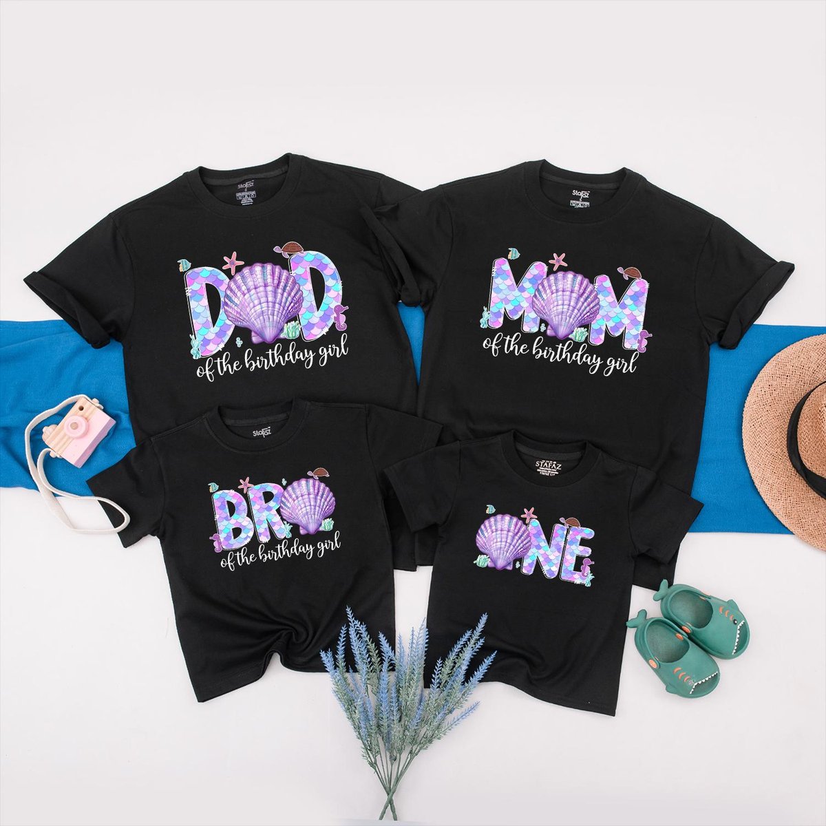 Mermaid Birthday Shirt Custom Birthday Girl Tee Matching Mermaid Family Shirts Personalized Birthday 437