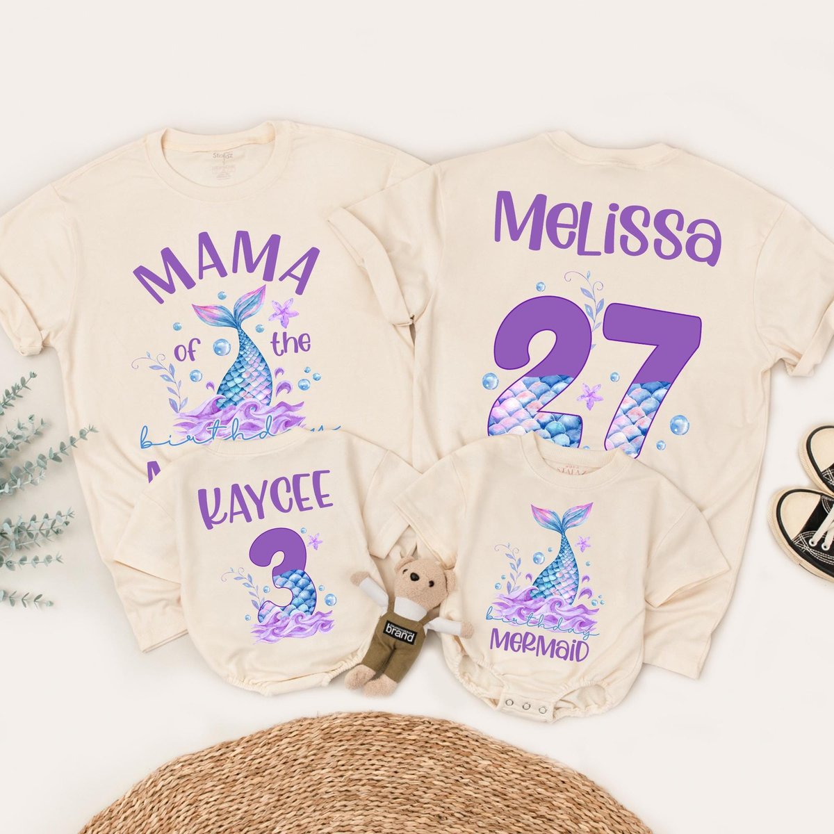 Mermaid Girl Birthday Party Shirts Mermaid Birthday Shirt Mermaid Family Tee Mermaid Birthday Family 187