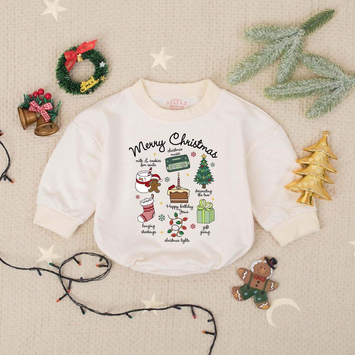 Merry Christmas Holiday Kids Bubble Romper Christmas Holiday Bubble Romper for Kids Newborn Xmas Out