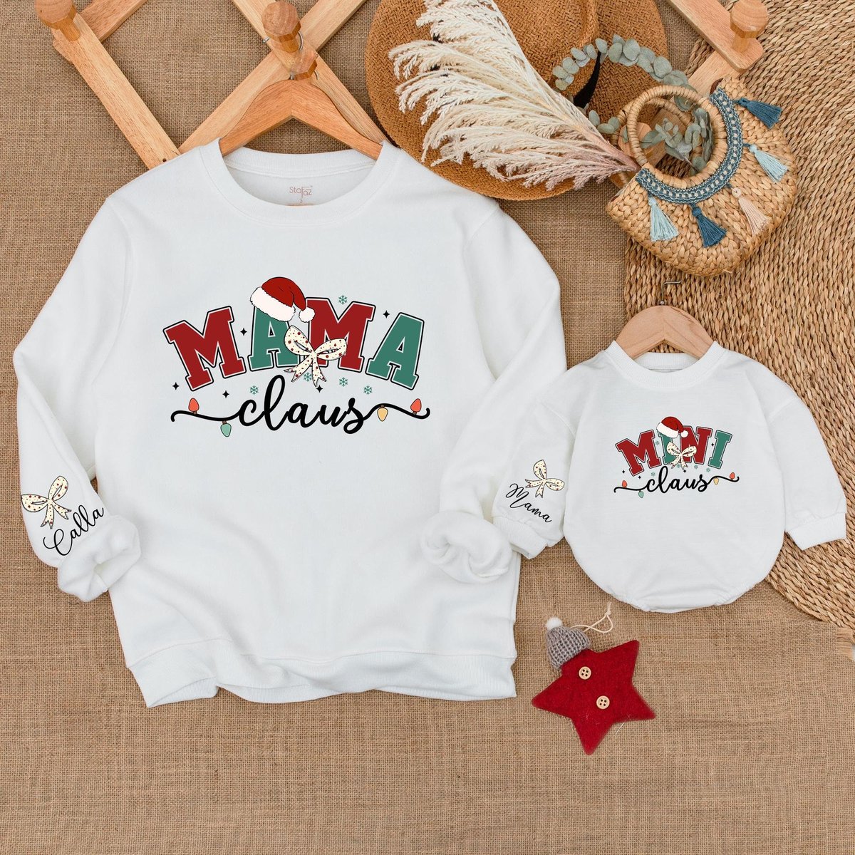 Merry Family Sweatshirts Mommy and Me Christmas Sweaters Matching Christmas Sweaters Christmas Outfi