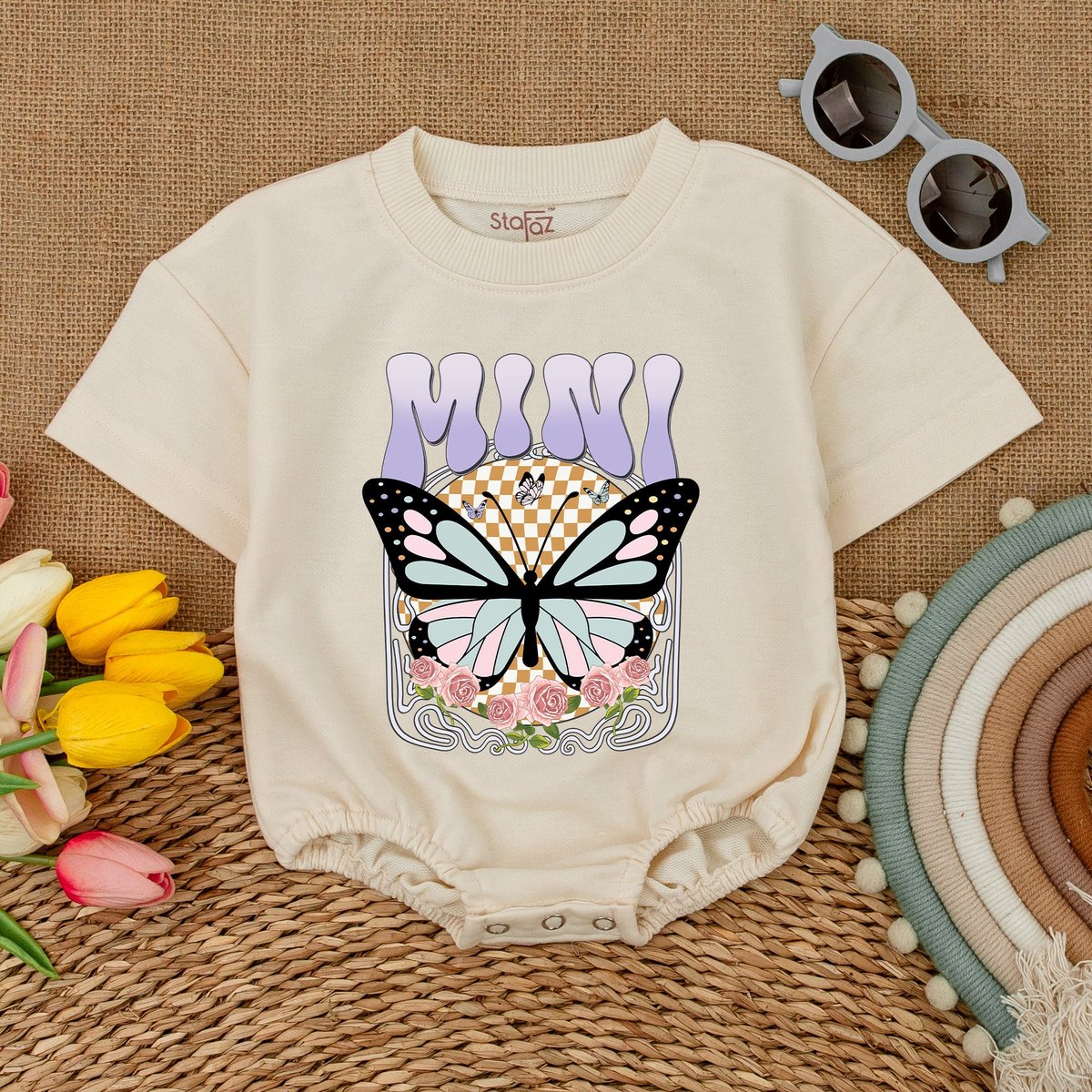 Mini Butterfly Baby Bodysuit Boho Butterfly Romper Baby Summer Clothes Hipster Baby Clothes Newborn 172