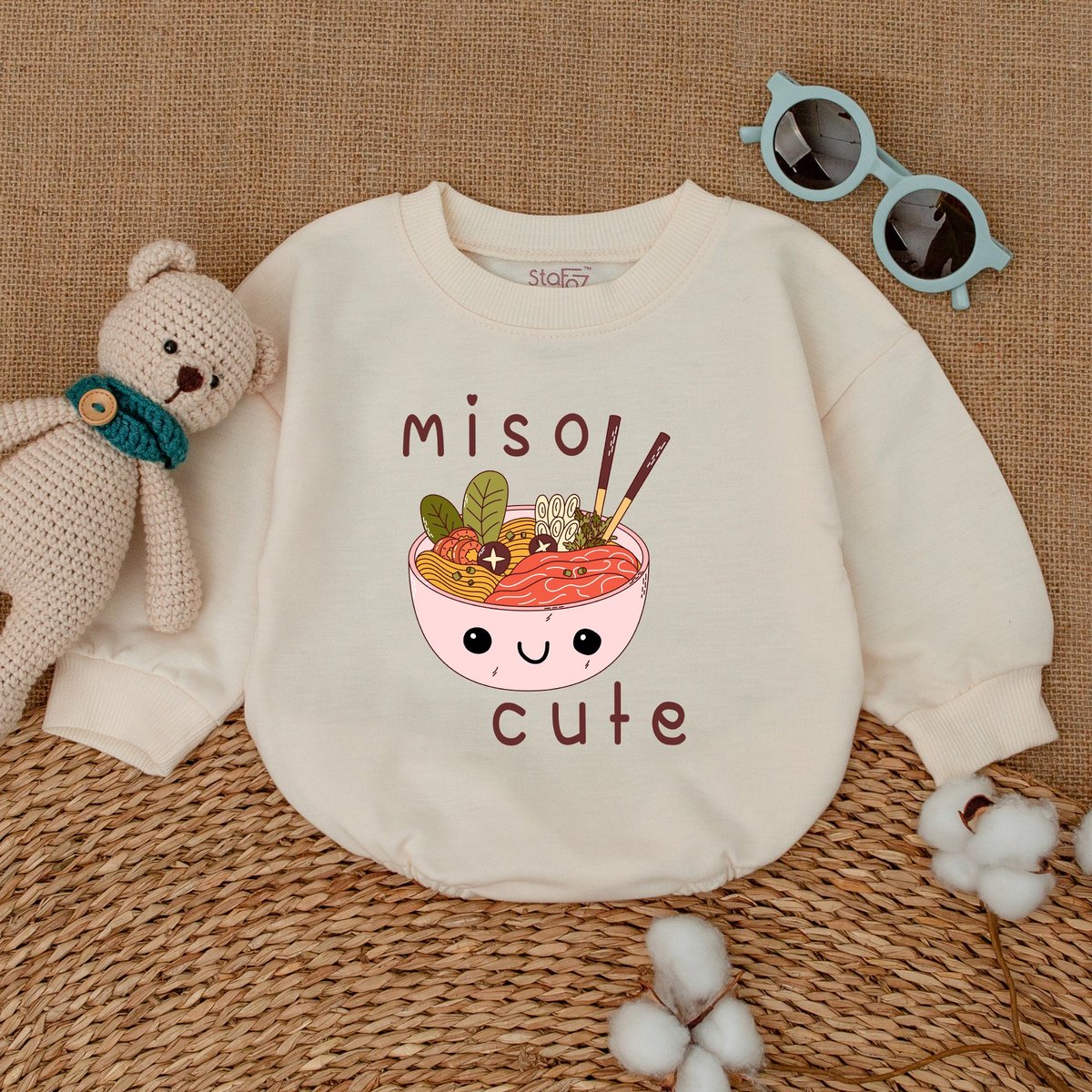 Miso Cute Baby Romper Cute Sushi Baby Bodysuit Hipster Baby Clothes Newborn Bubble Romper Gender Neu 170