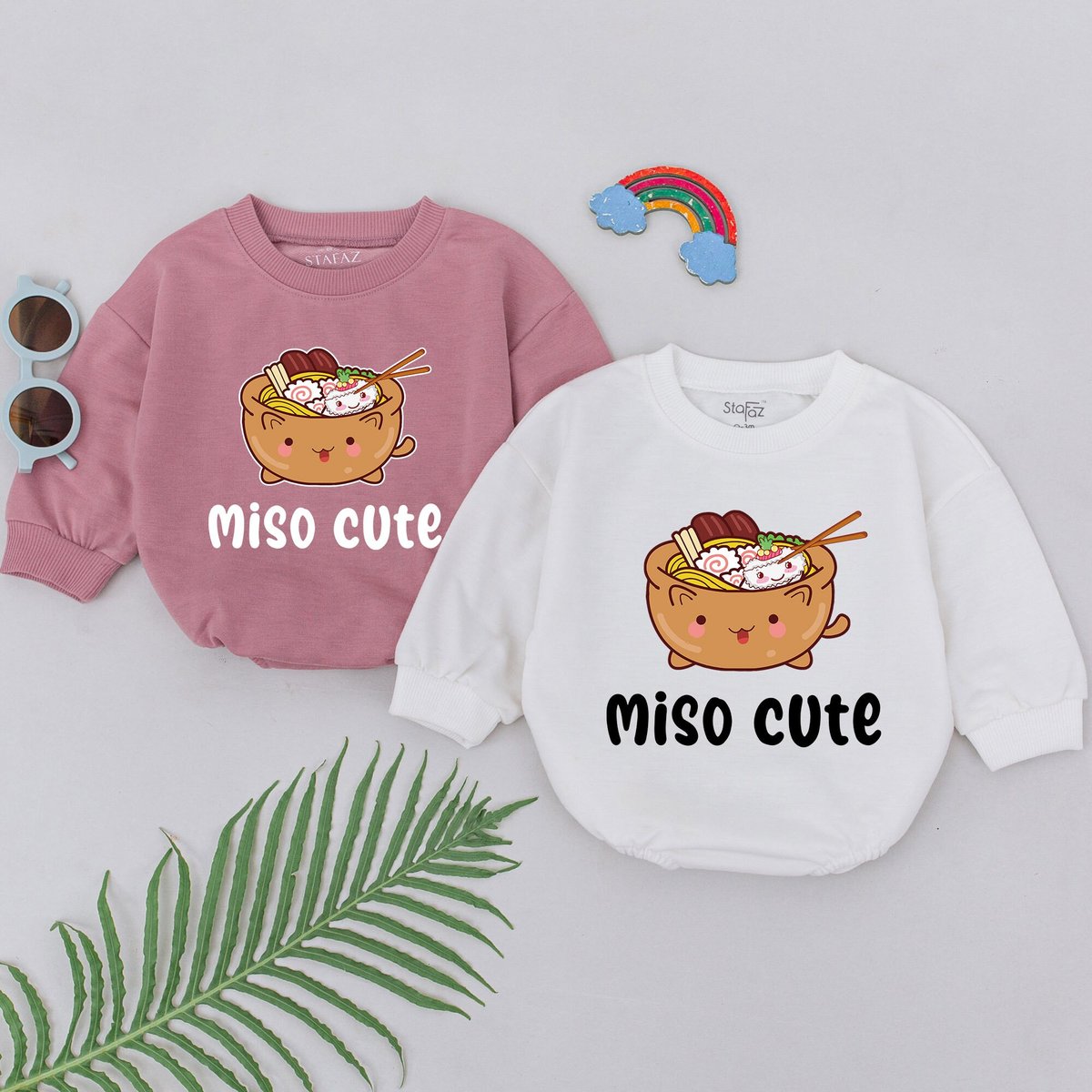 Miso Cute Baby Romper Sushi Romper Miso Soup Baby Bodysuit Asian Food Gifts Baby Shower Gifts Newbor