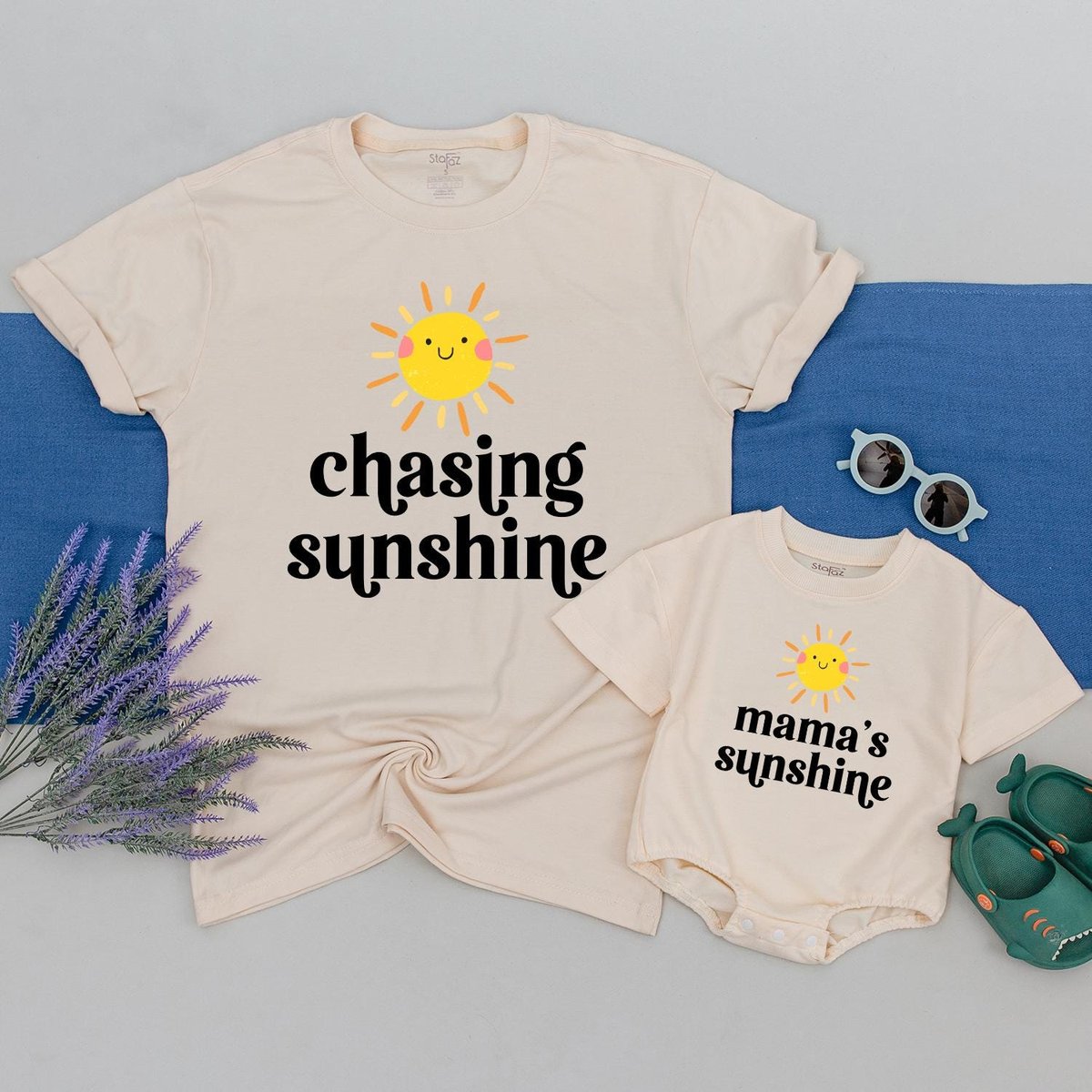 Mommy and Me Matching Shirts Chasing Sunshine Shirt Boho Mommy and Me Mama and Baby Matching Shirts 181