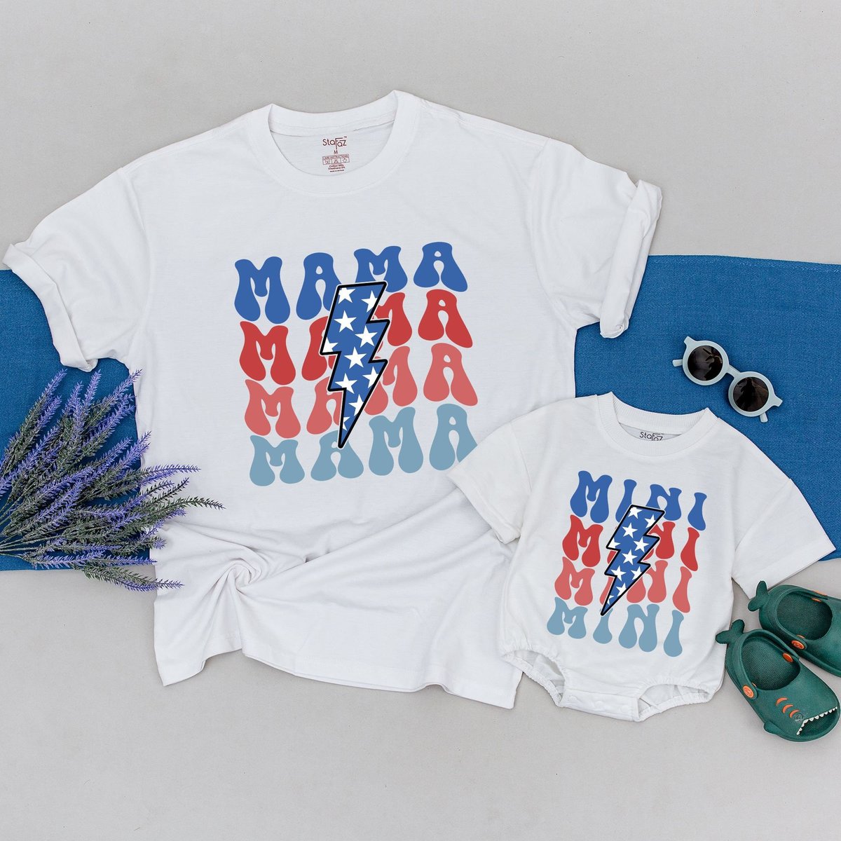 Mommy and Me Outfit 4th of July American MAMA American BABE Matching Tees Fourth of July Mommy and M 170