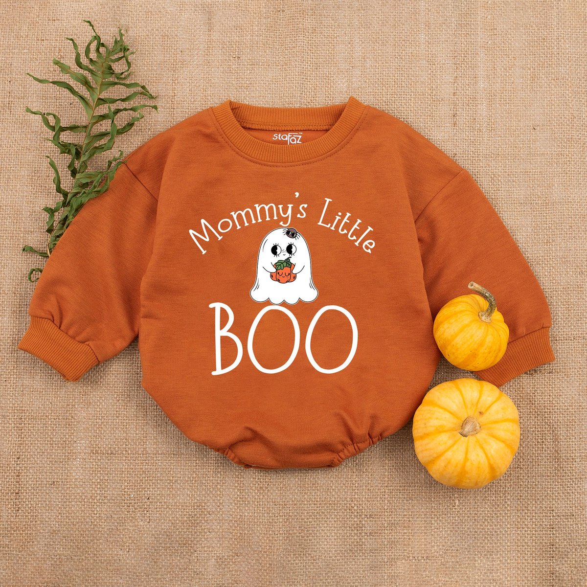 Mommy's Little Boo Bubble Romper Retro Bodysuit Halloween Baby Romper Little Boo Shirt Spooky Babe 174
