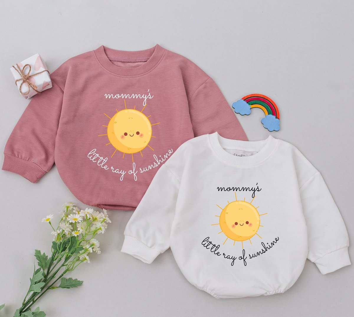 Mommy's Little Ray of Sunshine Romper Mama's Girl Romper Mom Baby Outfits First Mother's Day Gift