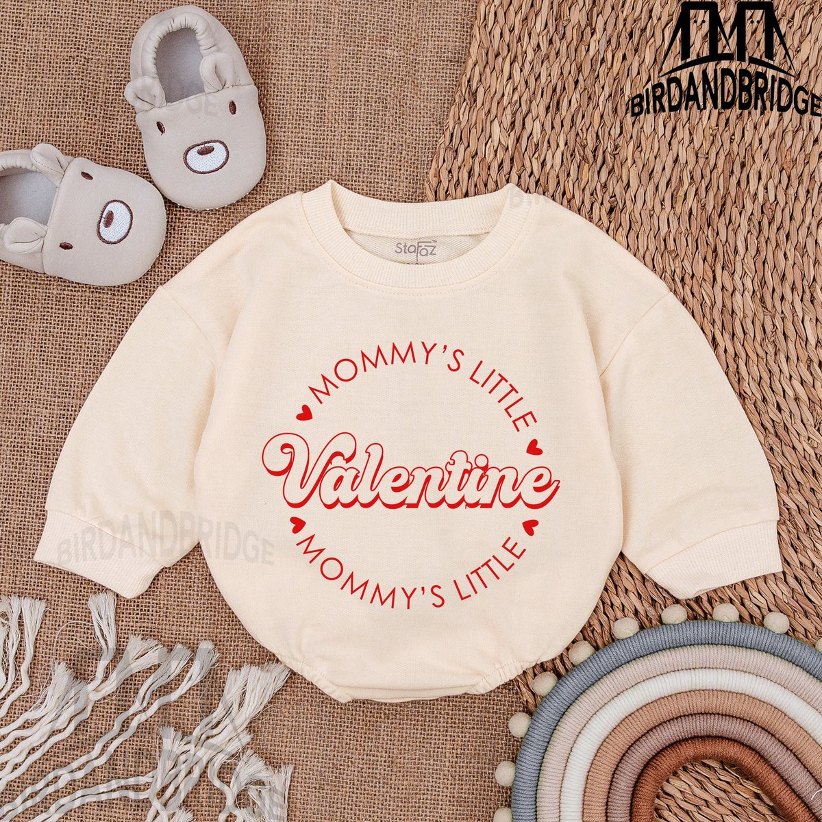 Mommy's Valentine Baby Bodysuit Baby Announcement Bubble Romper Baby Clothes Valentine Baby bodysui