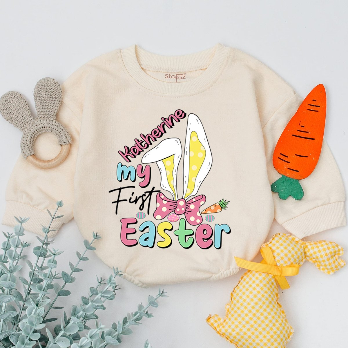 My 1st Easter Baby Romper Bunny Baby Sleepsuit Easter Day Baby Gift Easter Baby Bodysuit Baby Shower 166