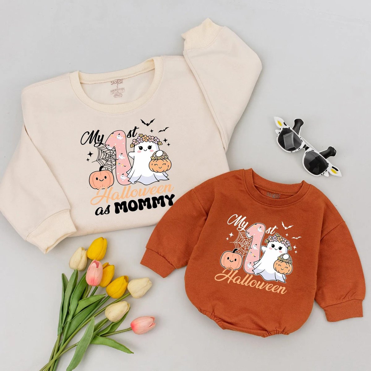 My 1st Halloween as Mom Matching Romber Halloween Kids Tee Mommy and Me Sweatshirt My First Hallowee 436