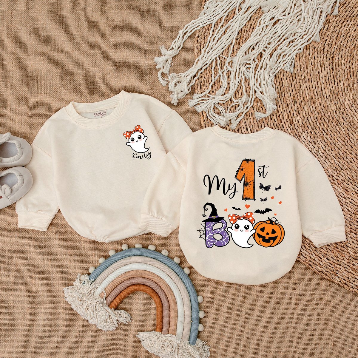 My First Boo Baby Clothes Ghost Bodysuit Cute Halloween Baby Romper Halloween Baby Clothes Halloween