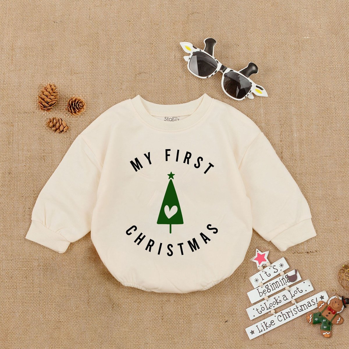 My First Christmas baby Outfit Santa baby Cozy Clothes Santa baby Romper Retro Santa OutfitSanta