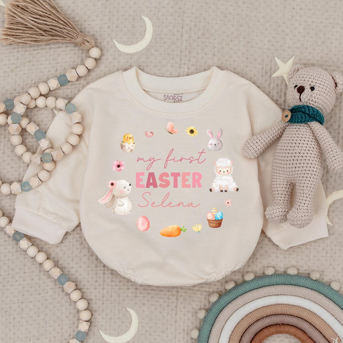 My First Easter Baby Romper Baby first Easter Cute Bunny 1st Easter Baby Romper Easter Day Bunny Bab