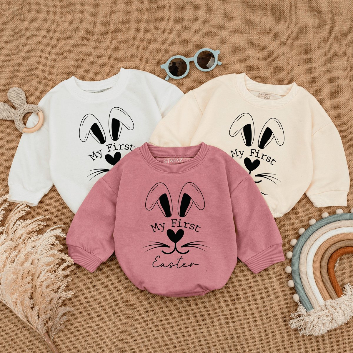 My First Easter Romper Kid Easter Baby Outfit First Easter Shirt Baby's first Easter Baby Sweatshir 166