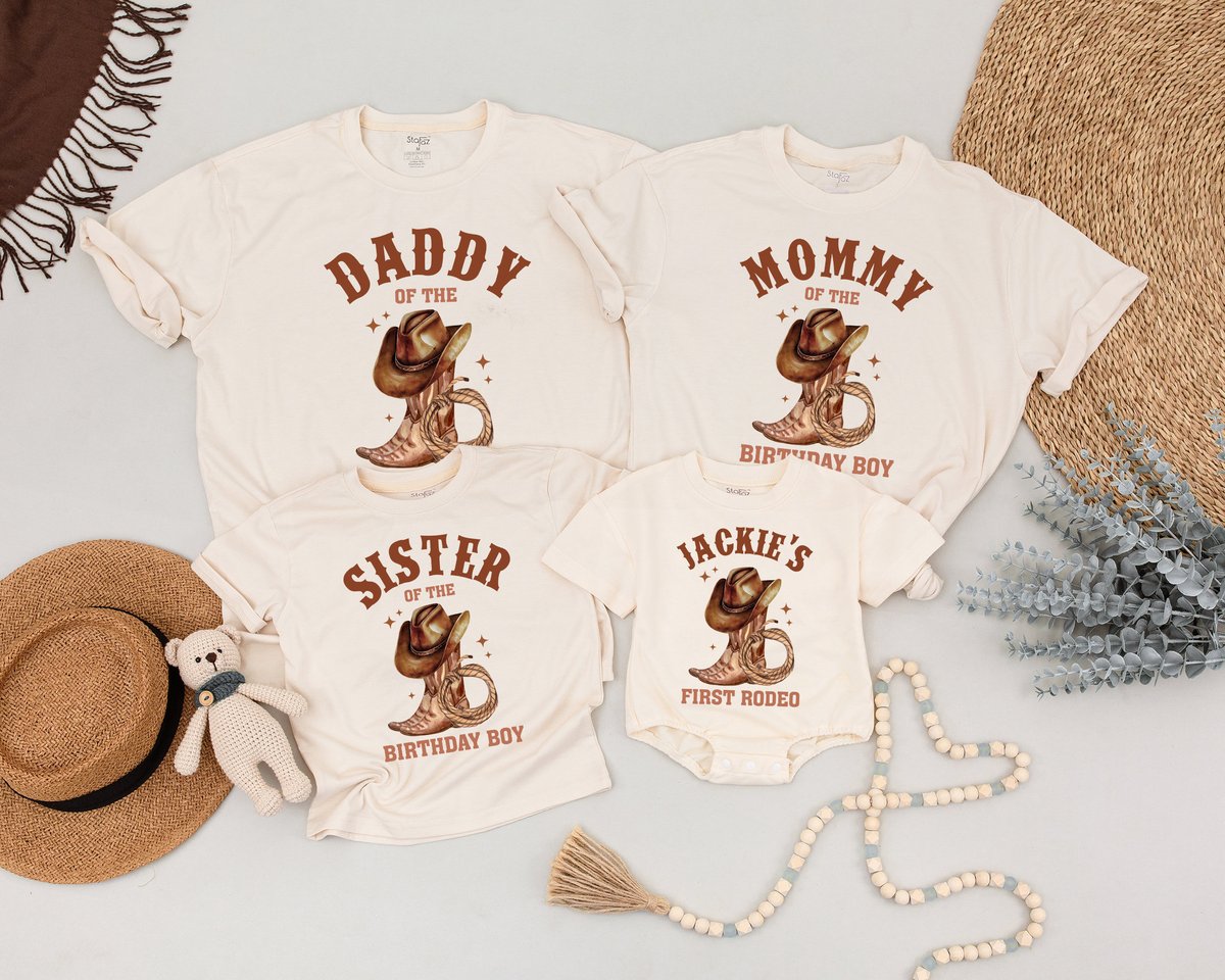 My First Rodeo Birthday Family Shirts Cowboy Birthday Shirts Western Baby Clothes Rodeo 1st Birthday 173