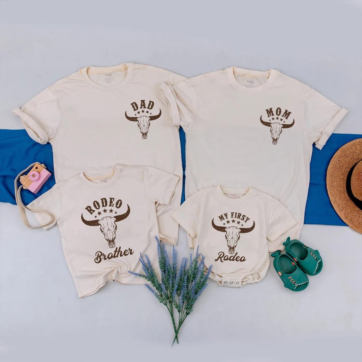 My First Rodeo Family Matching Shirts Custom Western Cowboy Outfit 1st Rodeo Western Farm Birthday C 431