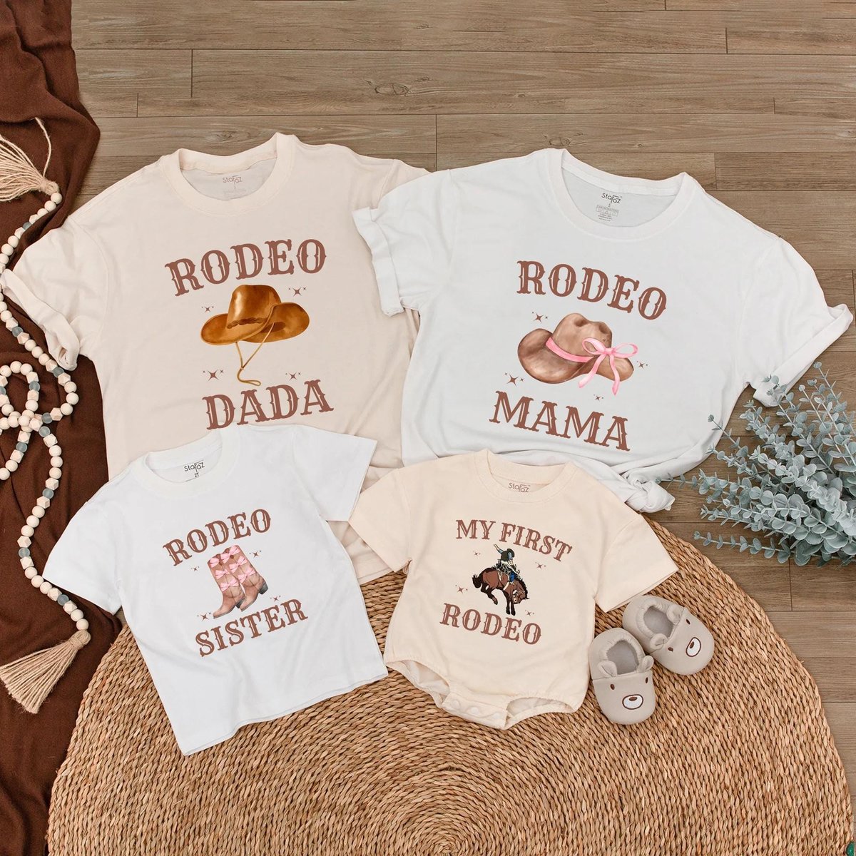 My First Rodeo Family Matching Shirt Western Country Mom Dad Shirts Country Girl Boy Rodeo Shirt Wes