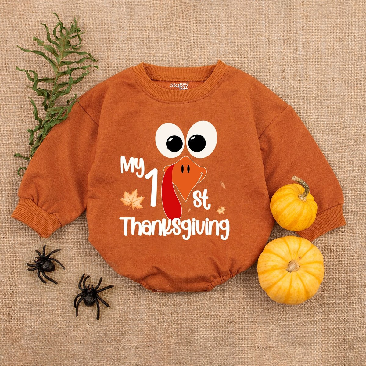 My First Thanksgiving Infant Outfit Turkey Baby Romper Baby Girl Clothes Baby Shower Gift First
