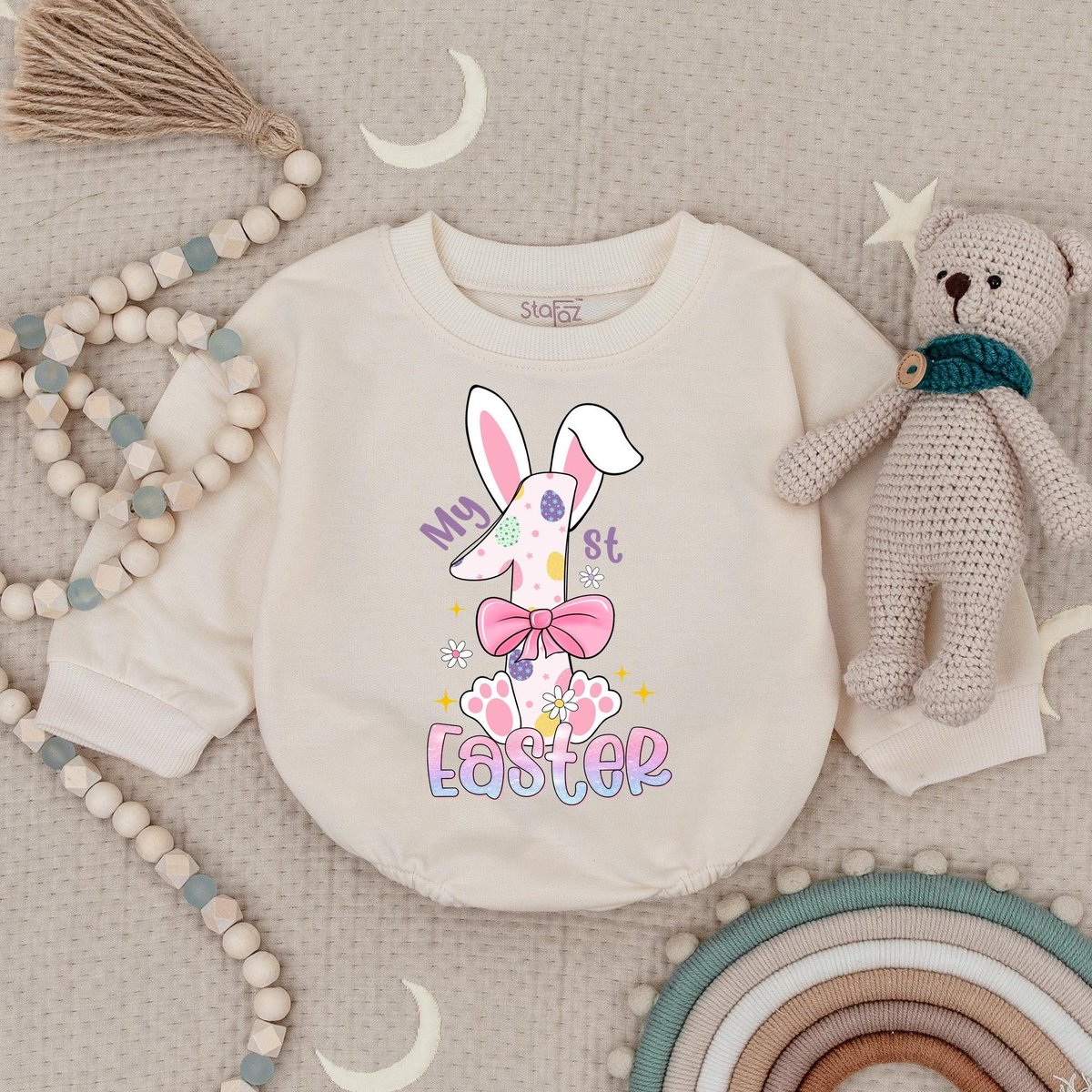 My Fist Easter Baby Romper Cute Bunny 1st Easter Baby Romper Baby First Easter Easter Day Bunny Baby