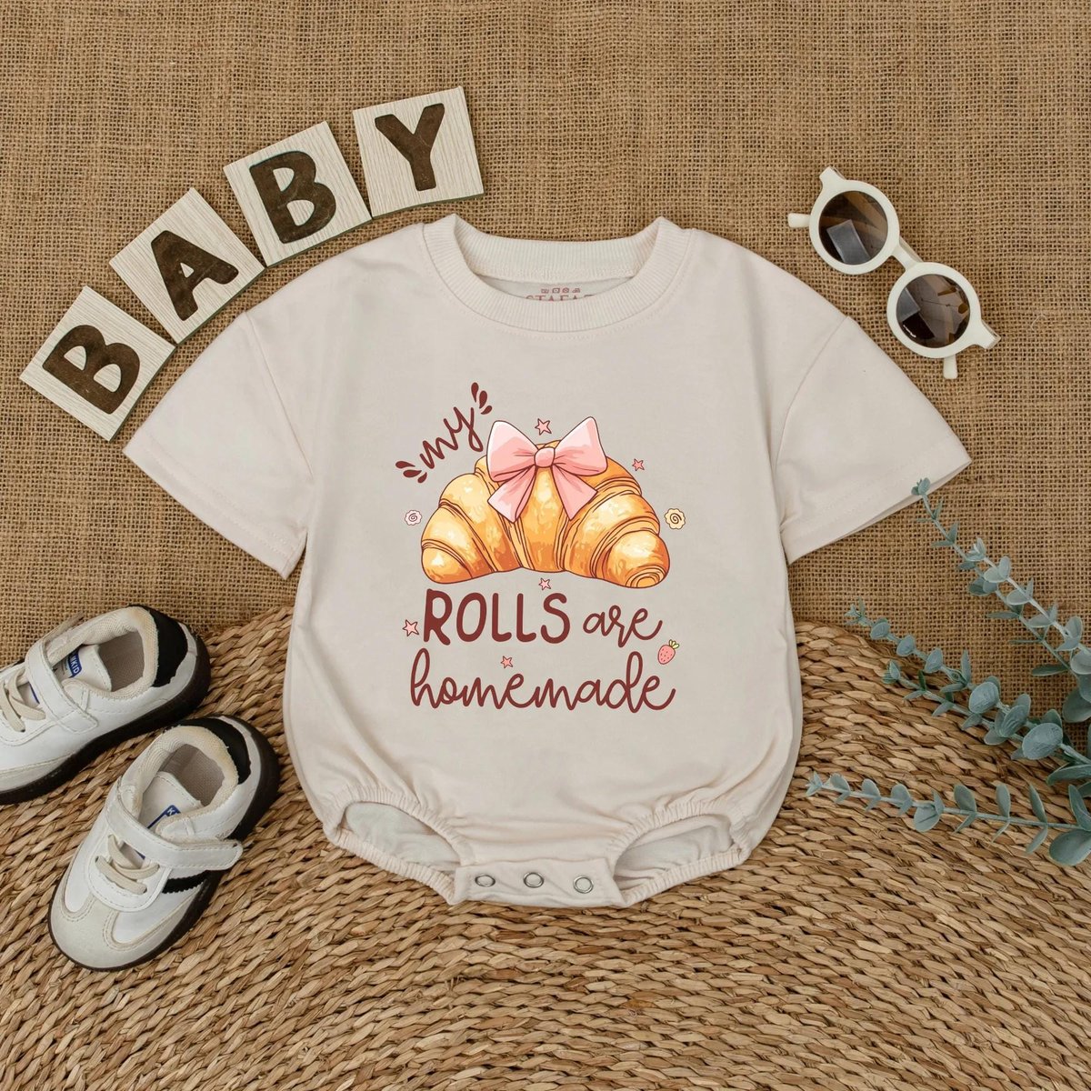 My Rolls Are Homemade Baby Romper Funny Cake Baby Bodysuit Cute Food Outfit for Baby Girl Baby Girl 430