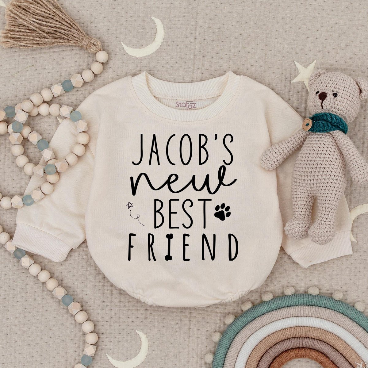 New Best Friend Pet Baby Romper Dogs Best Friend Baby Romper New Baby Personalized Baby Bodysuit Pet