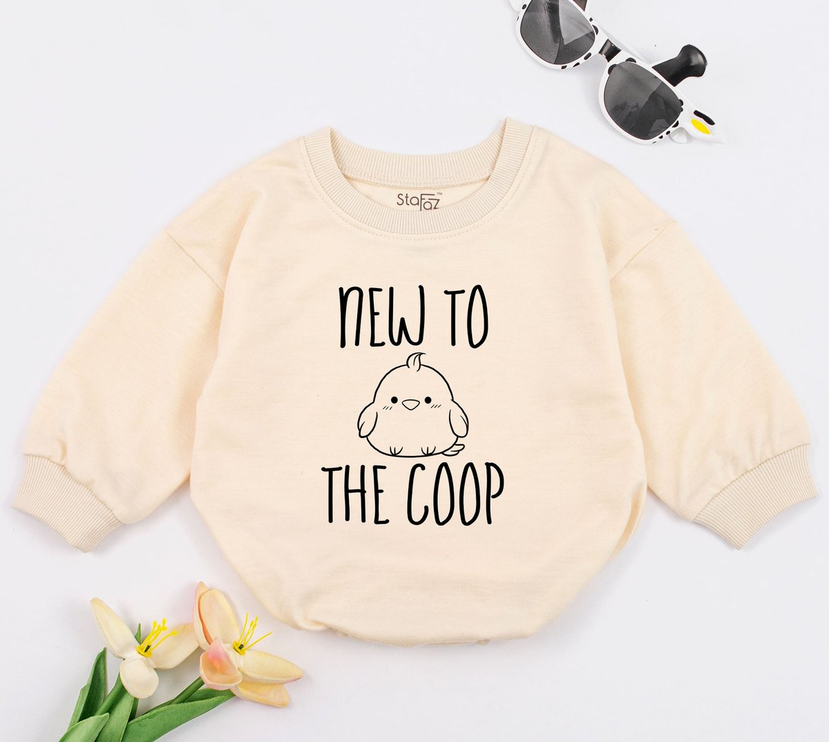 New to the Coop Baby Romper Chicken Announcement Gift Baby Shower Gift Baby Outfit Cute baby Clothin 168