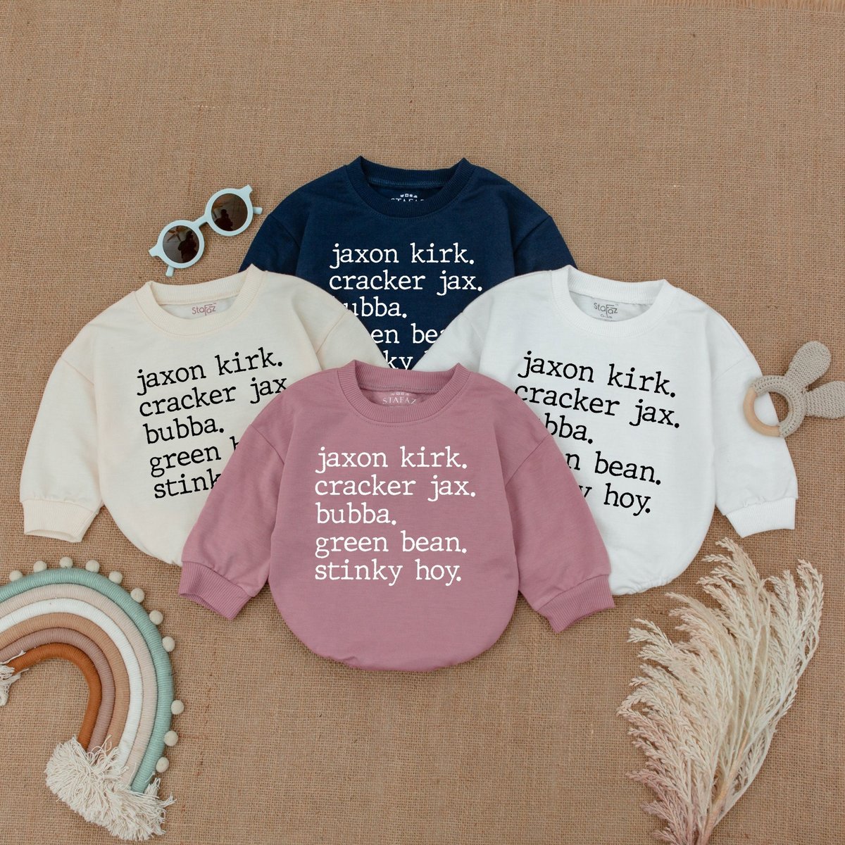 Nickname Baby Romper Personalized Nickname Oversized Romper Announcement GiftComing Home OutfitBaby 159