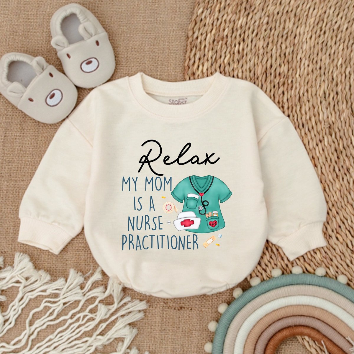 Nurse Practitioner Baby Romper Baby Romper Newborn Romper Baby Shower Gift Baby Shirt Pregnancy Anno
