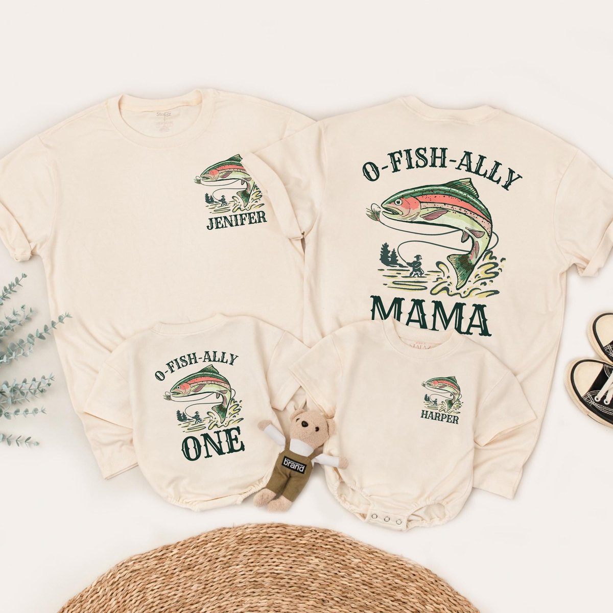 O Fish Ally One Birthday Shirt 1st Birthday Fishing Outfit Ofishally One Theme Mommy and Me Matching 437