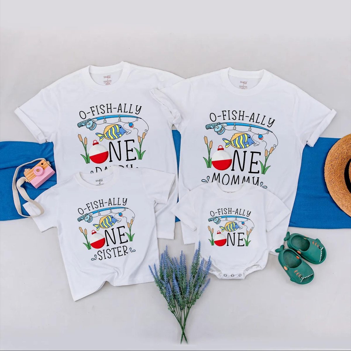 O Fish Ally One First Birthday Shirts Matching Family Fishing Outfit Custom 1st Birthday Fishing 1st 431