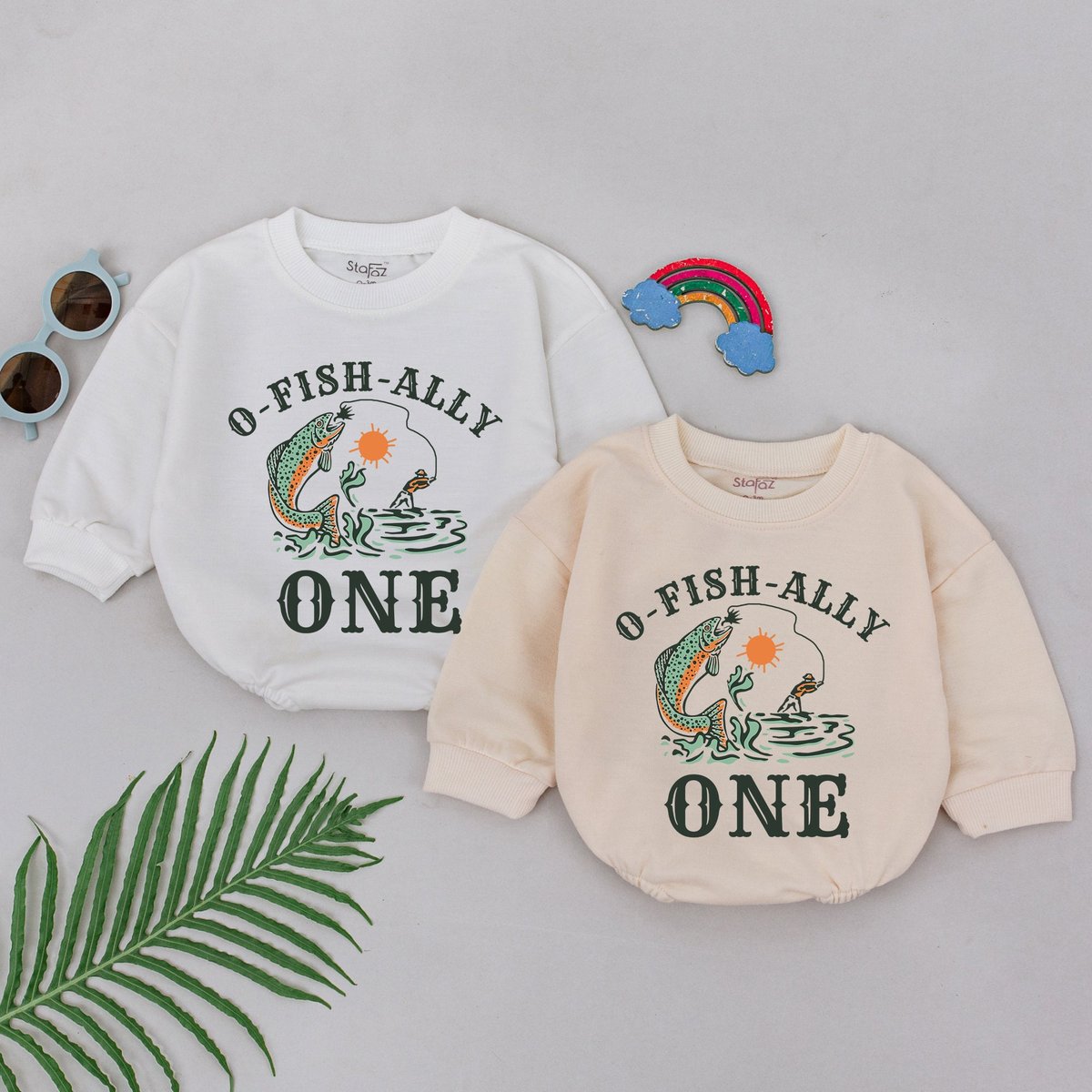 O-Fish-Ally One Romper Fishing Birthday Baby Romper First Birthday Outfit 1st Birthday Baby Bodysuit
