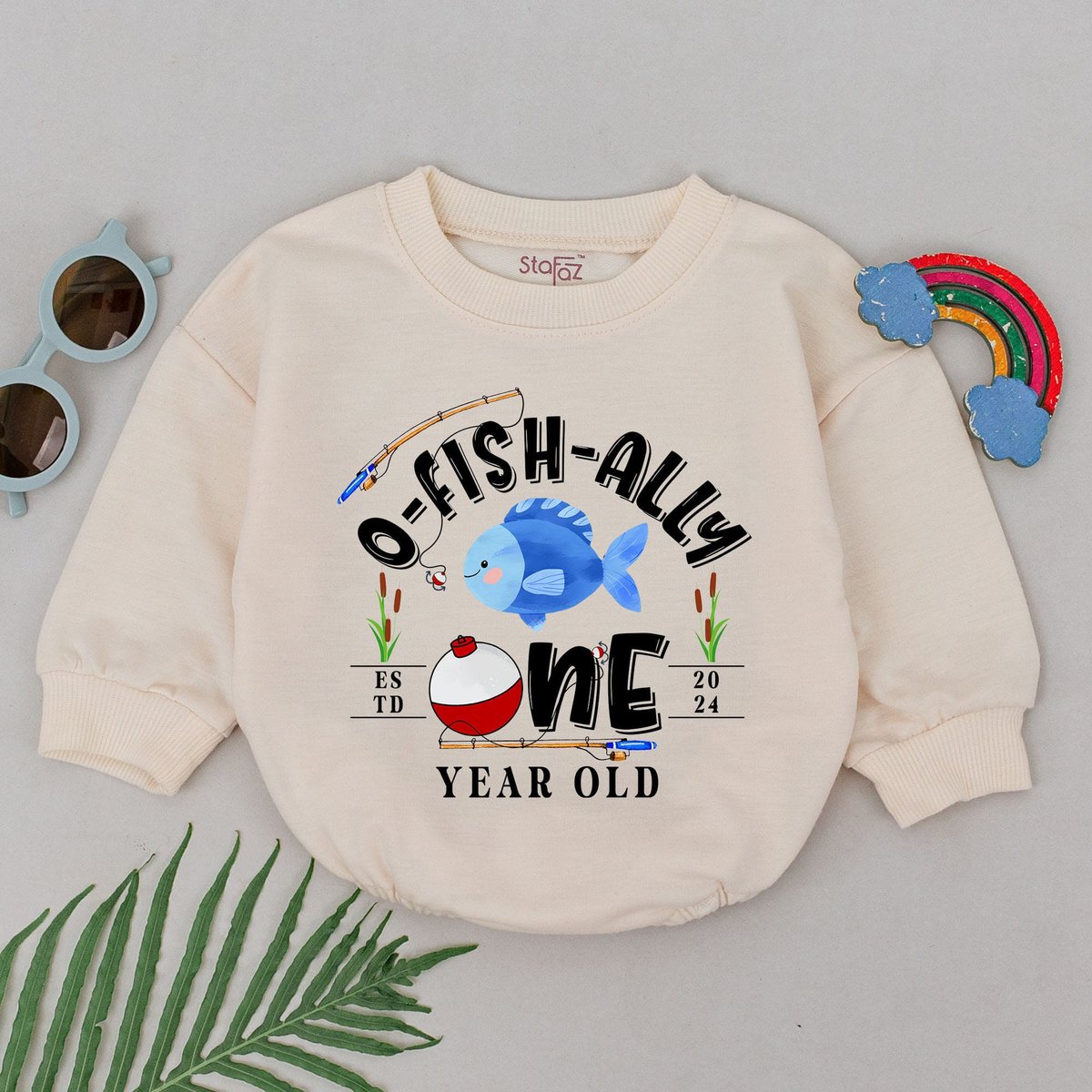 O-Fish-Ally One Romper Fishing Birthday Baby Romper First Birthday Outfit 1st Birthday Fish Baby Bod